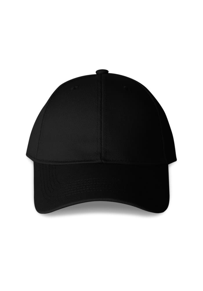 6-Panel Adjustable Baseball Cap — Black