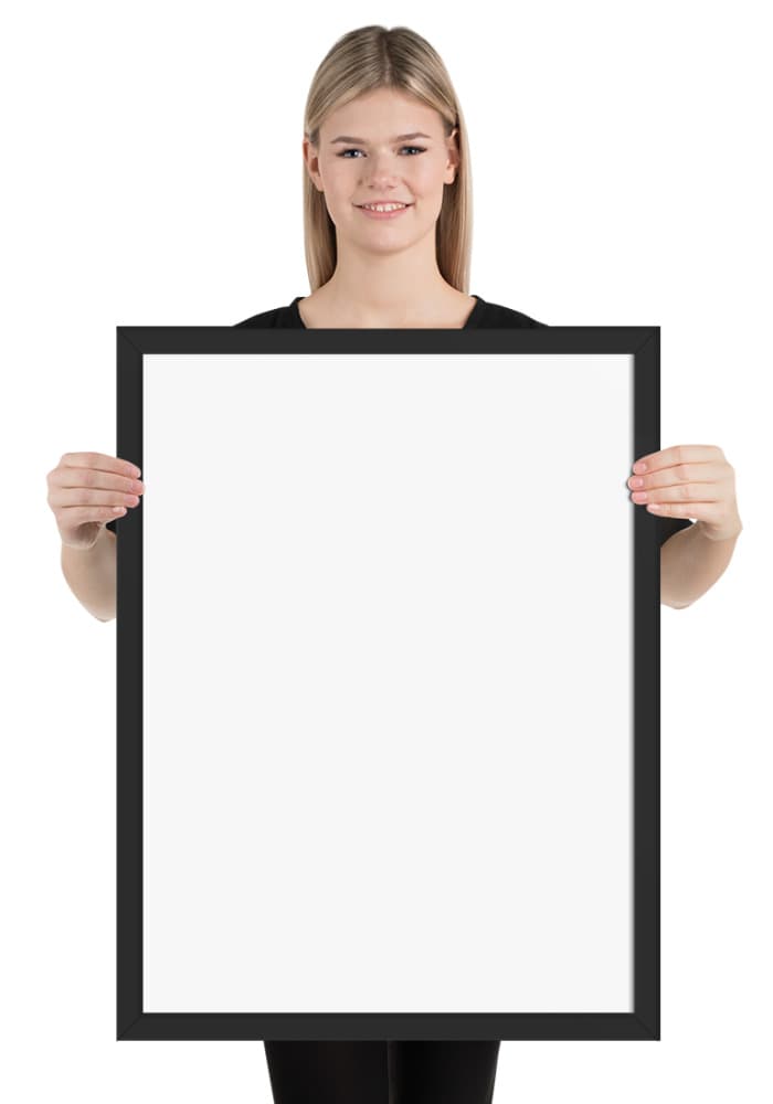 Enhanced Matte Paper Framed Poster (in) — Black