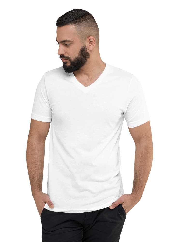 Unisex V-Neck Tee | Bella + Canvas 3005 — White