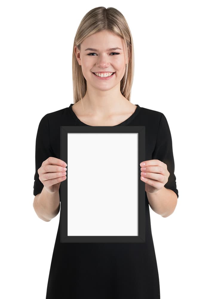 Enhanced Matte Paper Framed Poster (cm) — Black