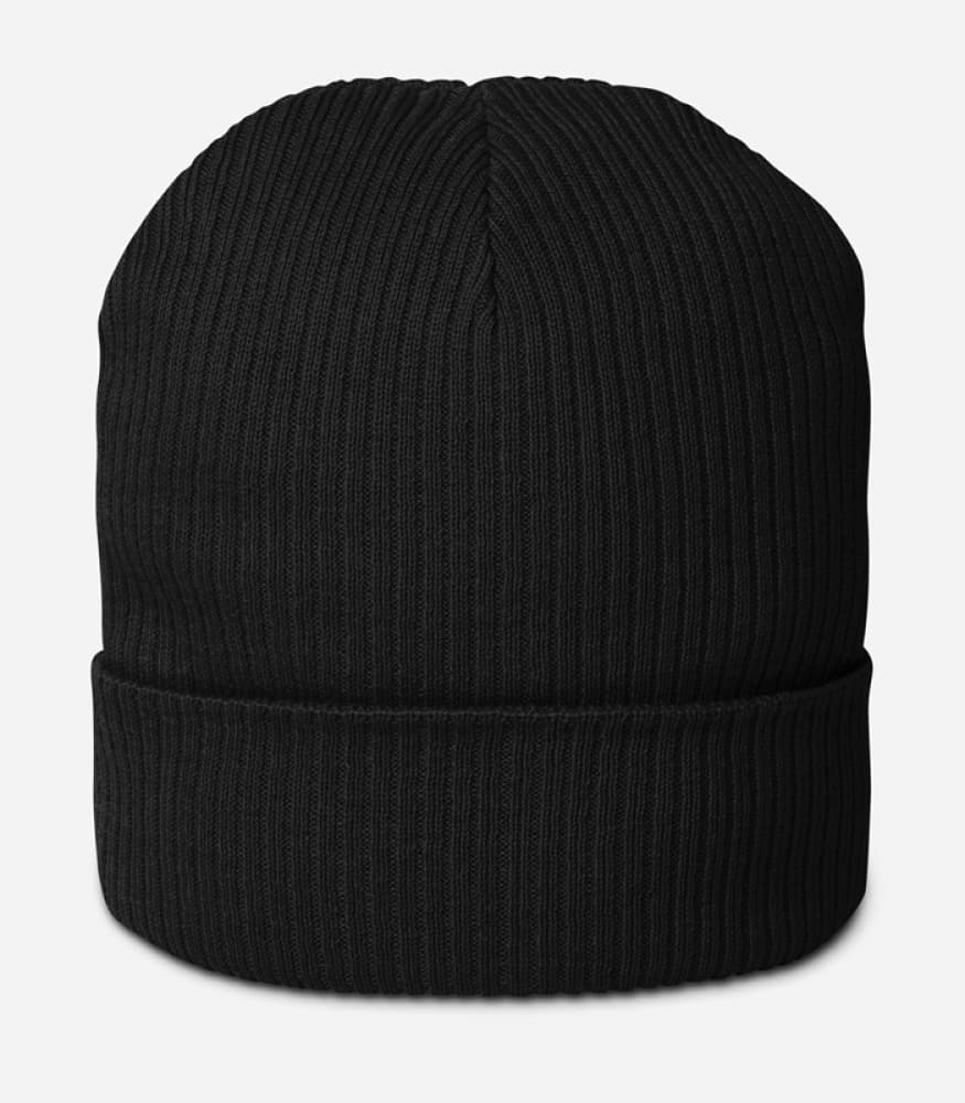 Organic Ribbed Beanie | Atlantis — Black
