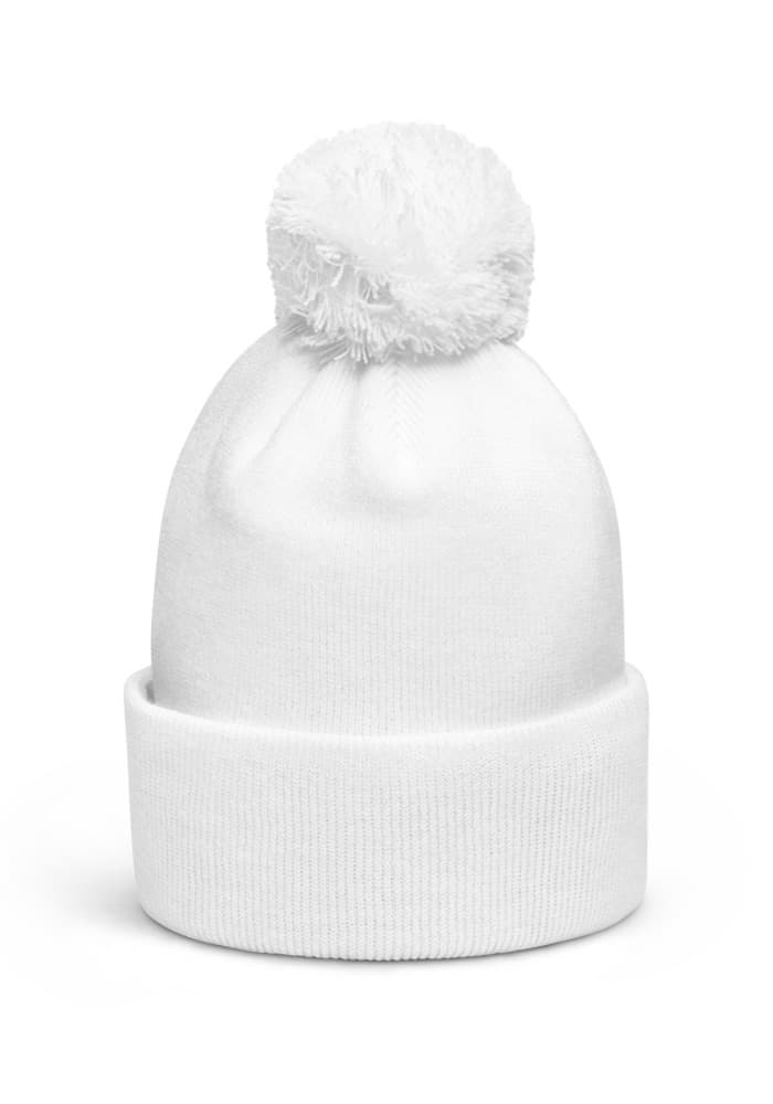 Pom-Pom Beanie | Beechfield B426 — White