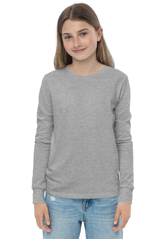 Youth Long Sleeve Tee | Bella + Canvas 3501Y — Athletic Heather