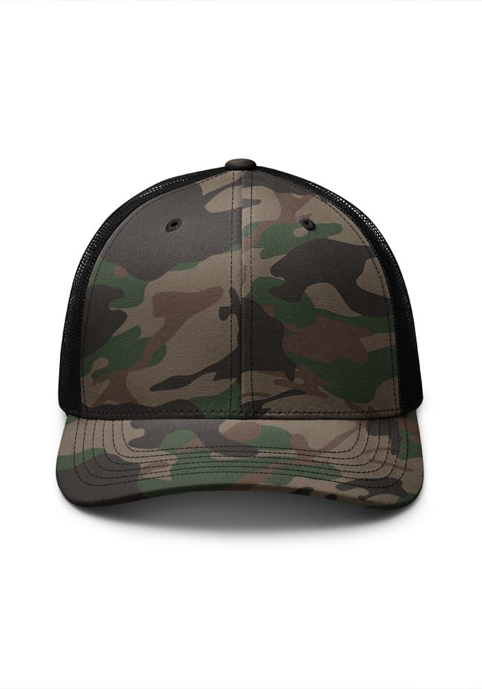 Camouflage Trucker Hat | Otto Cap 105-1247 — Camo/Black