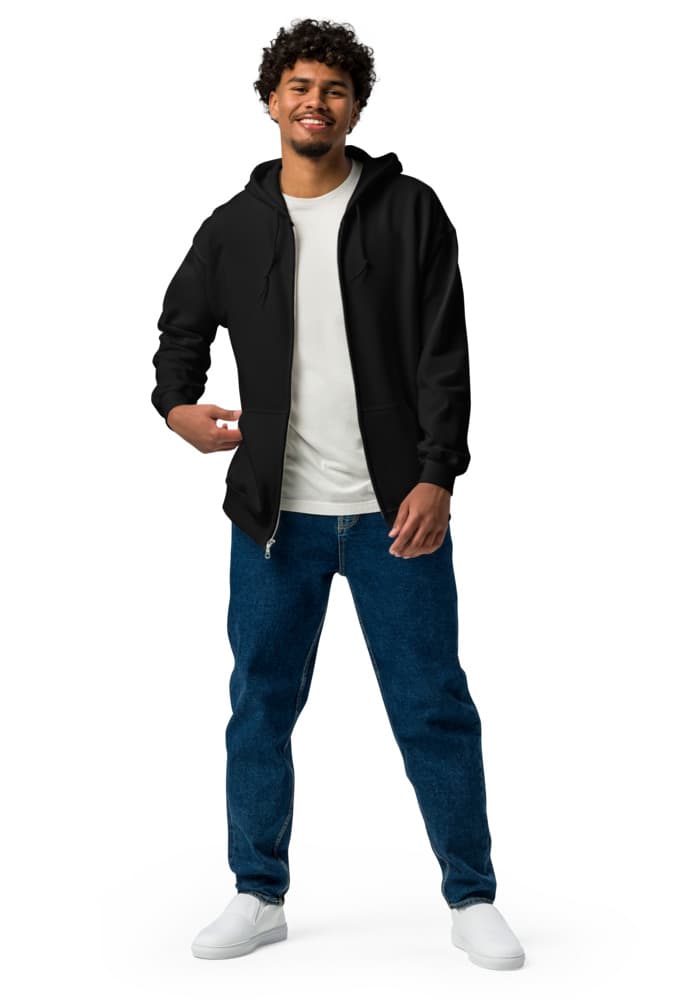 Unisex Heavy Blend Zip Hoodie | Gildan 18600 — Black